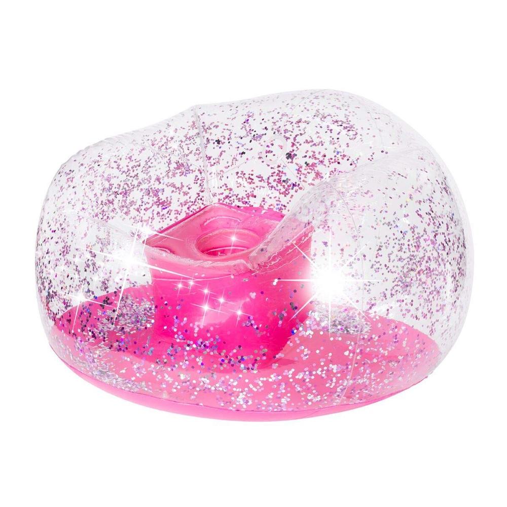 SILLA INFLABLE CONFETI ROSADO