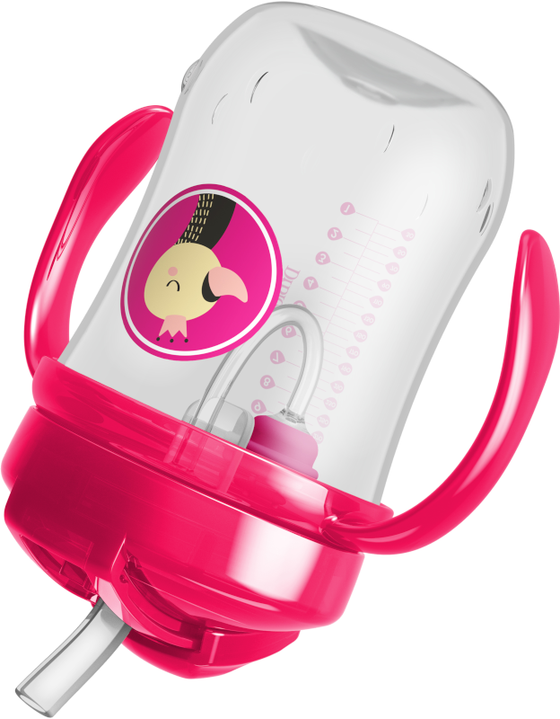 BOTELLA C/PAJILLA BABY 9 OZ ROSADA