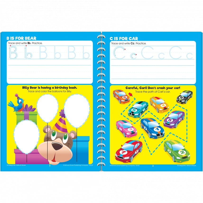 CUADERNO DE TRABAJO KINDERGARTEN WRITE &amp; REUSE 52 PG