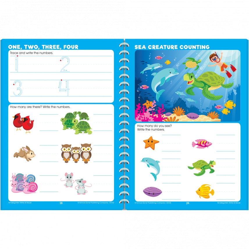 CUADERNO DE TRABAJO KINDERGARTEN WRITE &amp; REUSE 52 PG