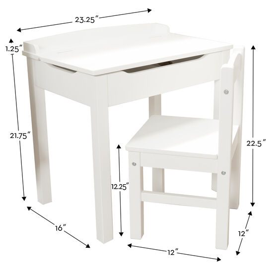 ESCRITORIO Y SILLA PARA NIÑOS BLANCO