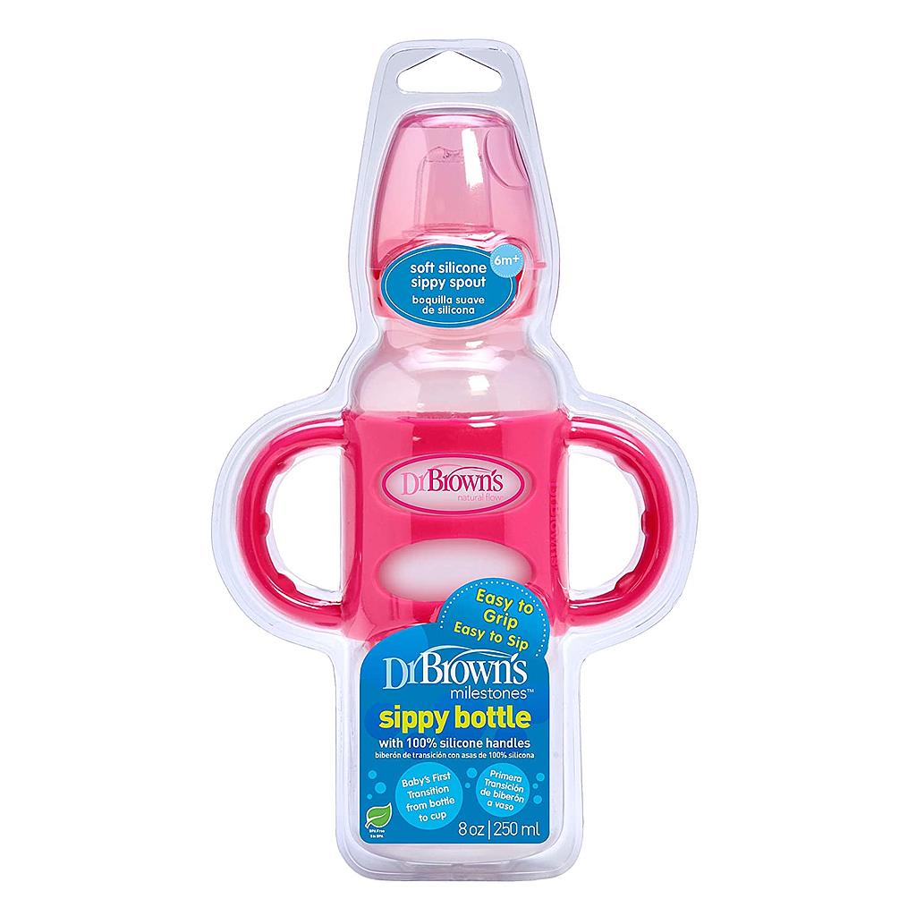BIBERON B-ESTRECHA OPTIONS+ TRANSICION C/ASAS ROSADO 8OZ
