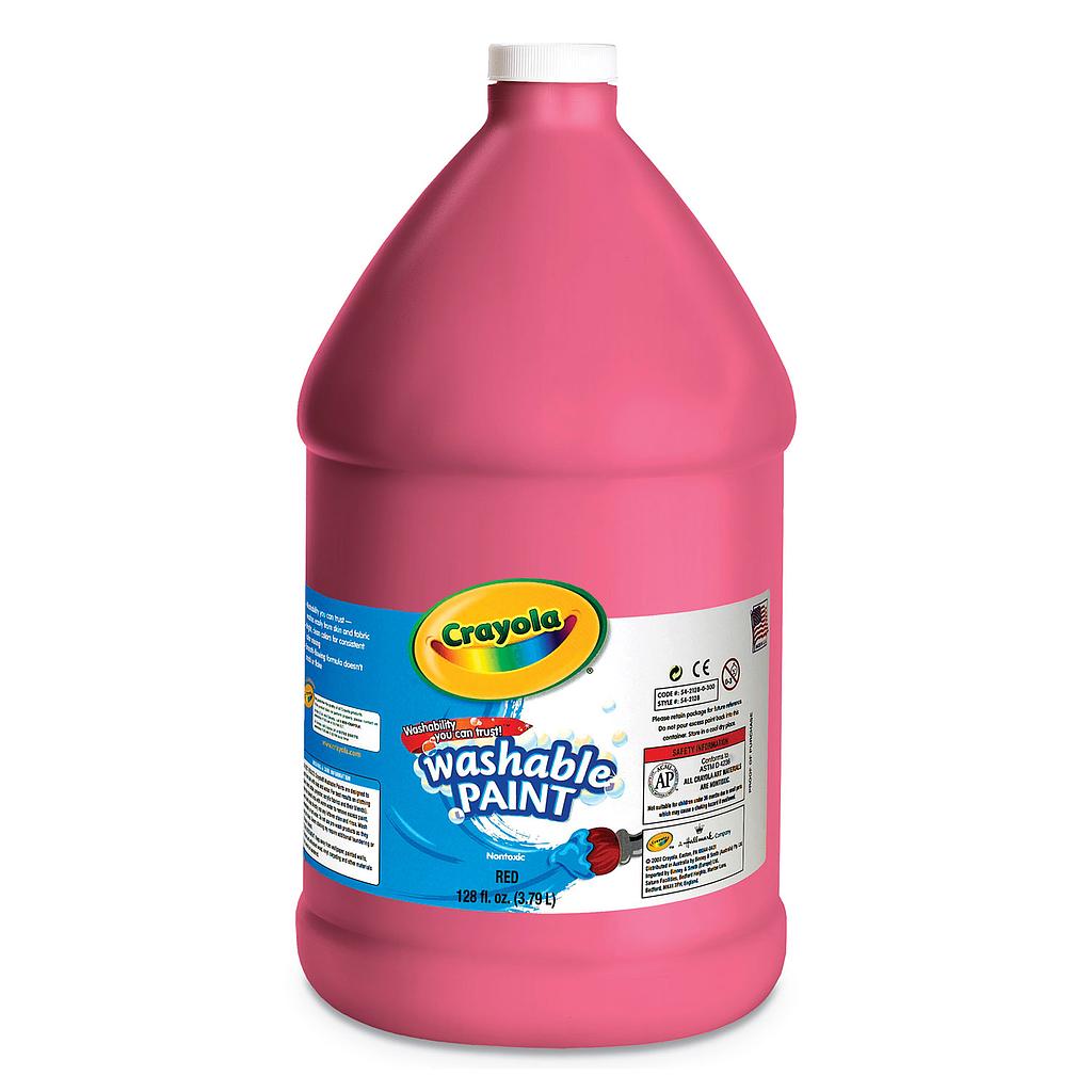 PINTURA LAVABLE 128OZ ROJO