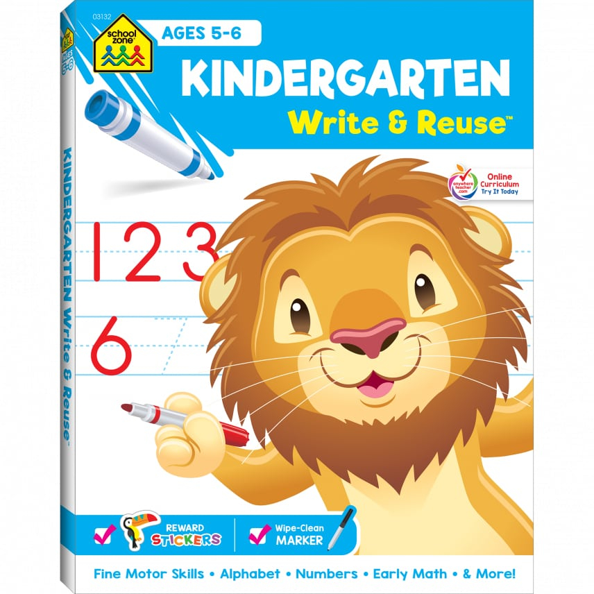 LIBRO DE TRABAJO KINDERGARTEN WRITE &amp; REUSE 52 PG