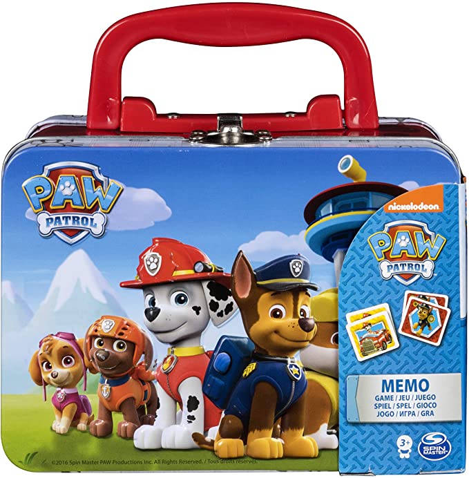 PAW PATROL JUEGO DE MEMORIA EN CAJA METALICA