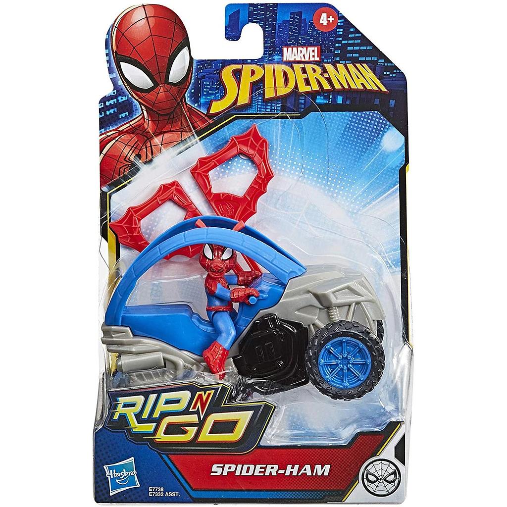 SPIDERMAN FIGURA Y VEHICULO RIP N GO