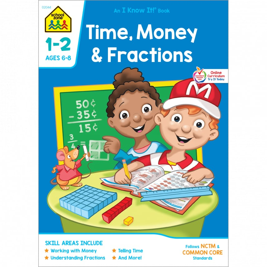 LIBRO DE TRABAJO TIEMPO; DINERO Y FRACCIONES GRADO 1-2