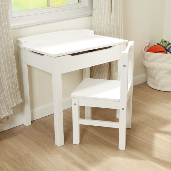 ESCRITORIO Y SILLA PARA NIÑOS BLANCO