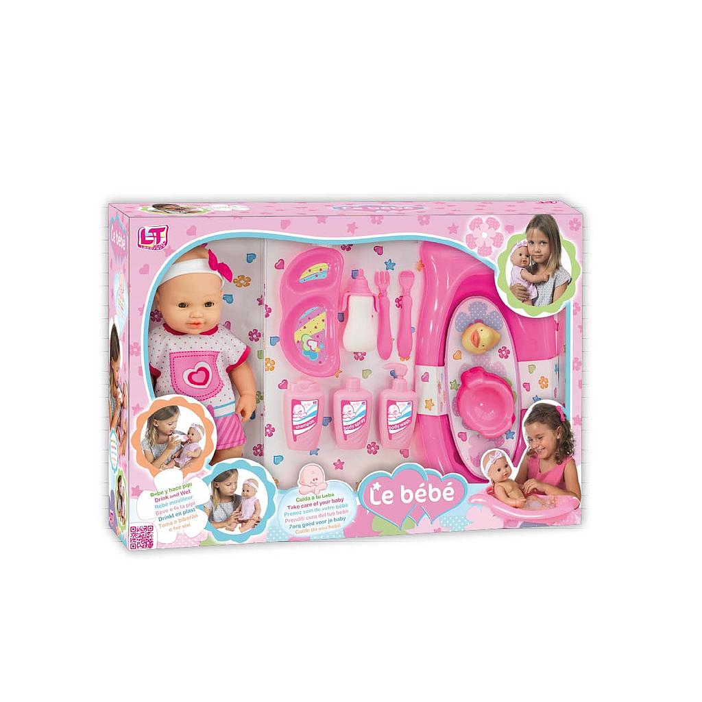 MUÑECA BEBE LE BEBE C/ACCESORIOS