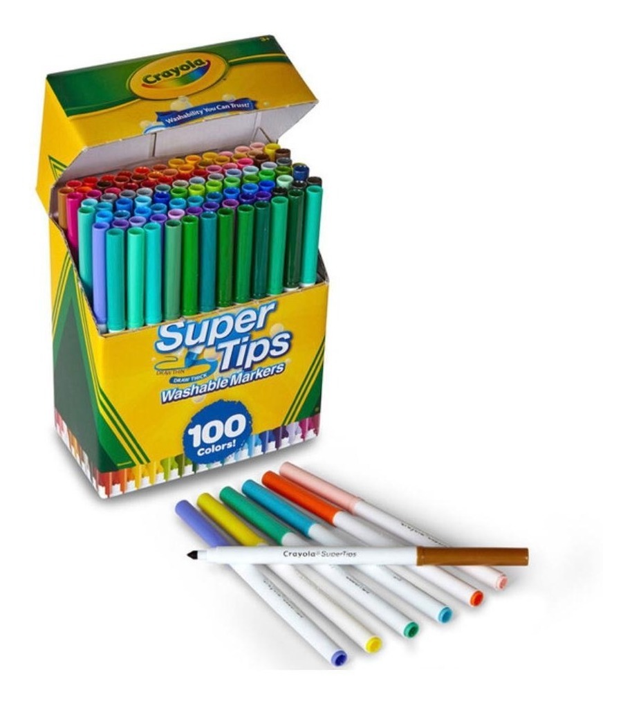 MARCADORES SUPER TIPS LAVABLES 100 PZ