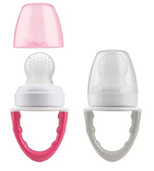 ALIMENTADOR DE SILICONA ROSADO/GRIS 2 PZ