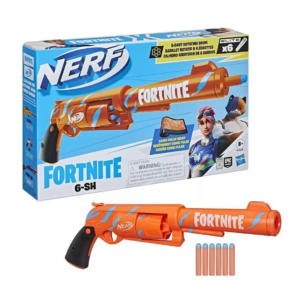 LANZADOR D/DARDOS FORTNITE SIX SHOOTER