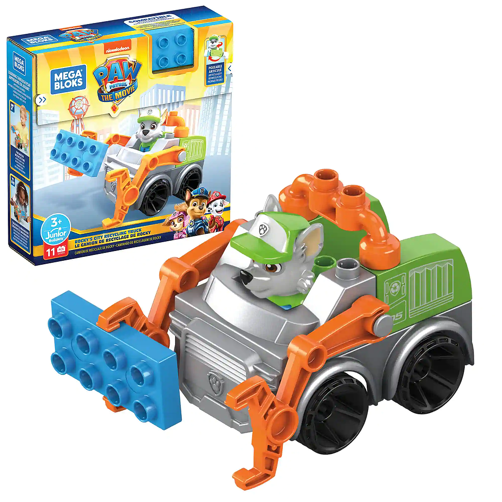 MEGA BLOK PAW PATROL CAMION DE RECICLAJE ROCKY