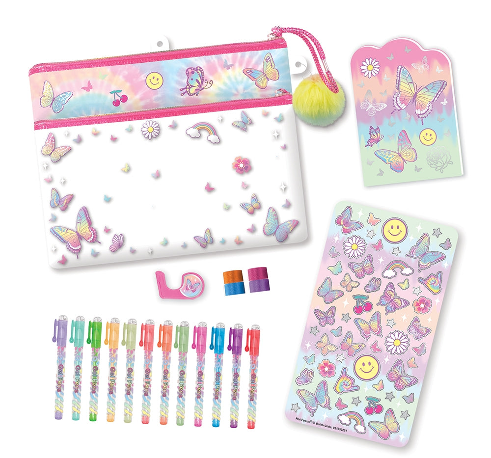 DIARIO CON BOLSA TIE DYE MARIPOSA