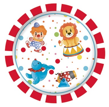 PLATOS PIÑATERIA CIRCO 7&quot;
