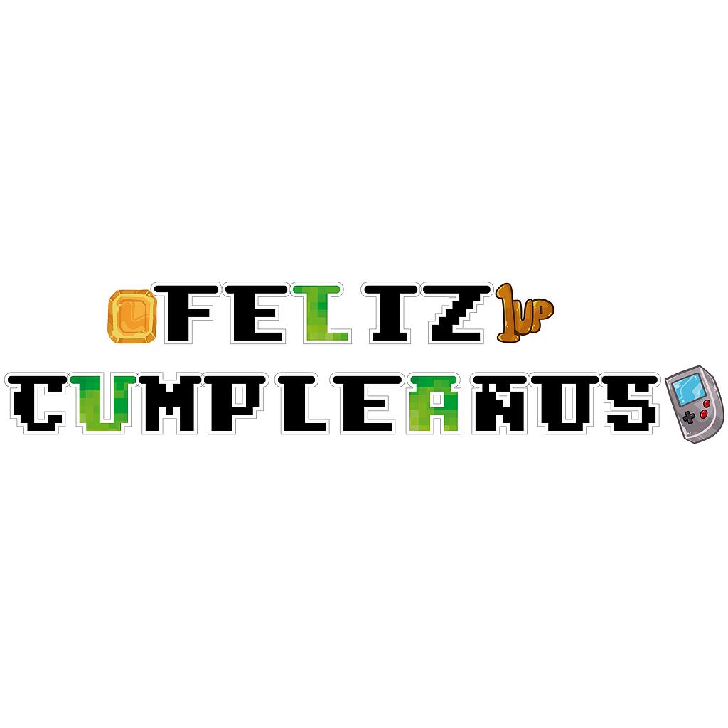 LETRERO FELIZ CUMPLEAÑOS GAMER