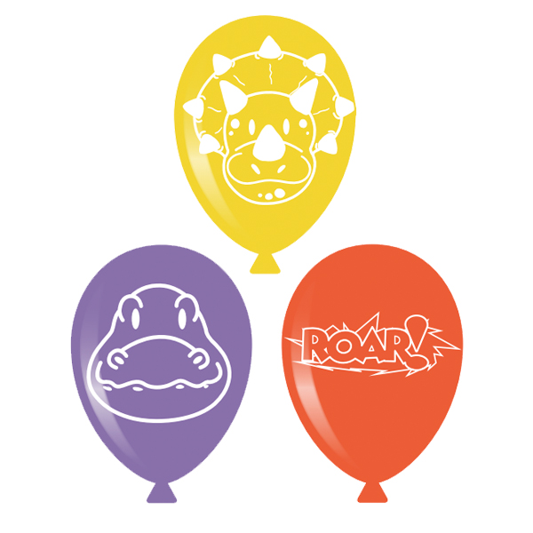 GLOBOS LATEX DINOSAURIO 12 PZ