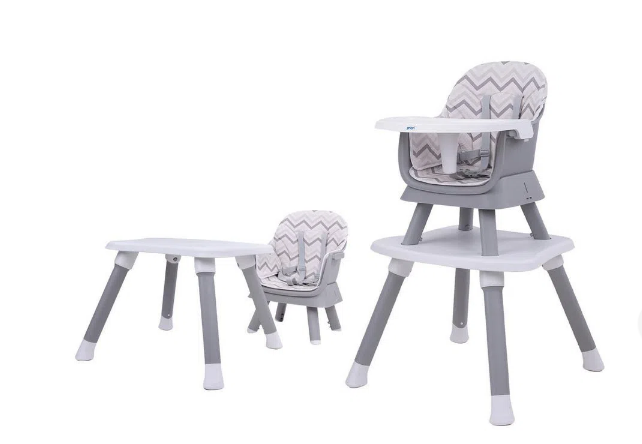 SILLA DE COMER P/BEBE 6 EN 1 GRIS