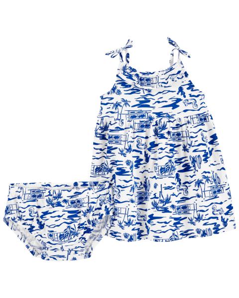 SUM22 G BLUEWHITE DRESS
