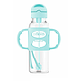 BOTELLA ESTRECHA C/PAJILLA Y ASAS VERDE 8 ONZ