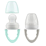 ALIMENTADOR DE SILICONA CELESTE/GRIS 2 PZ